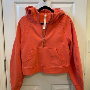 WORN ONCE LULULEMON SCUBA OVERSZED HALF ZIP *WARM CORAL* XS/S